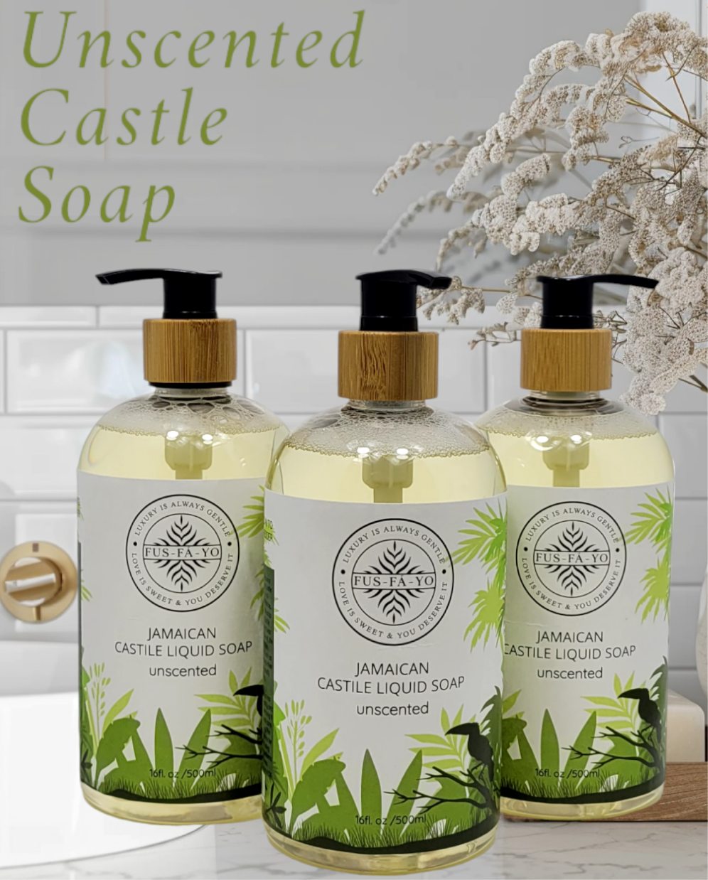 FUS-FÁ-YO Castle soap 16 oz - Unscented (all purpose soap).....