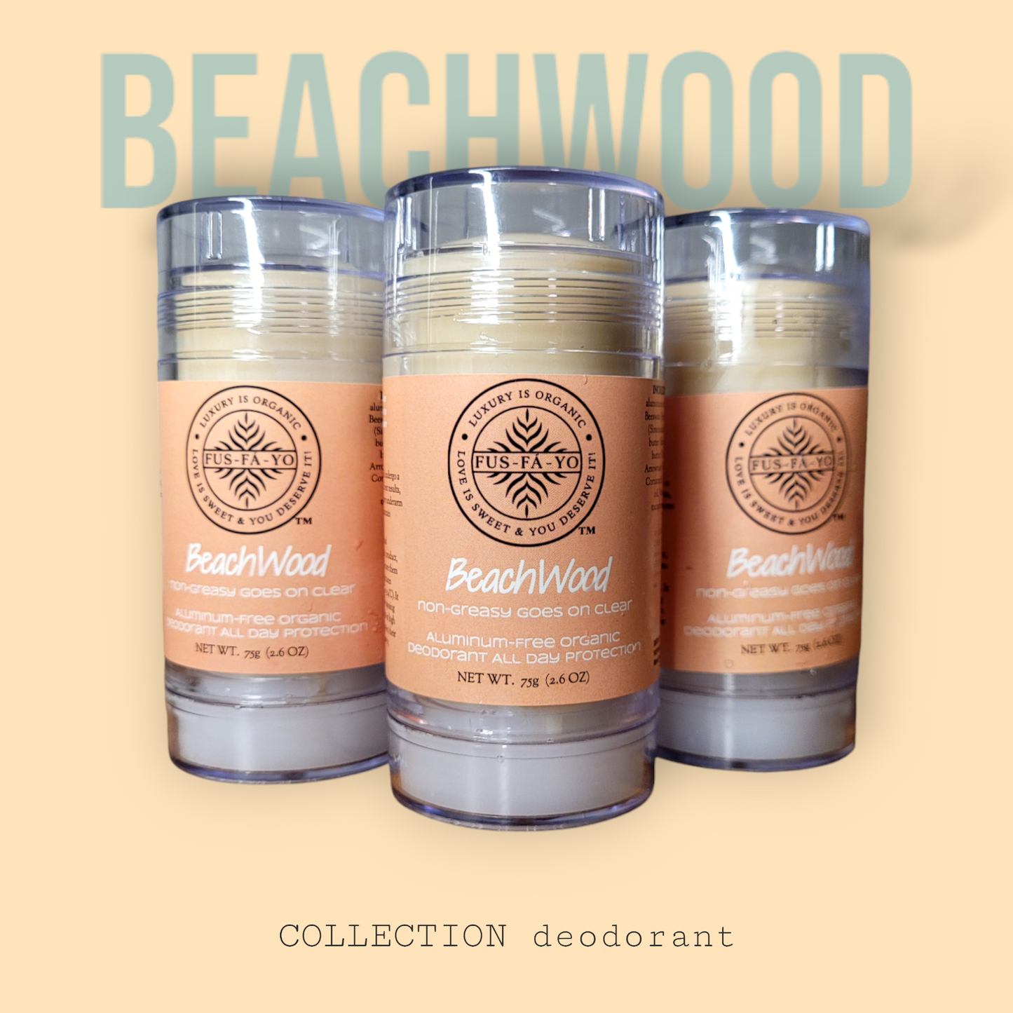 Shea Butter Deodorant BEACH WOOD- (All natural infuse with Magnesium)