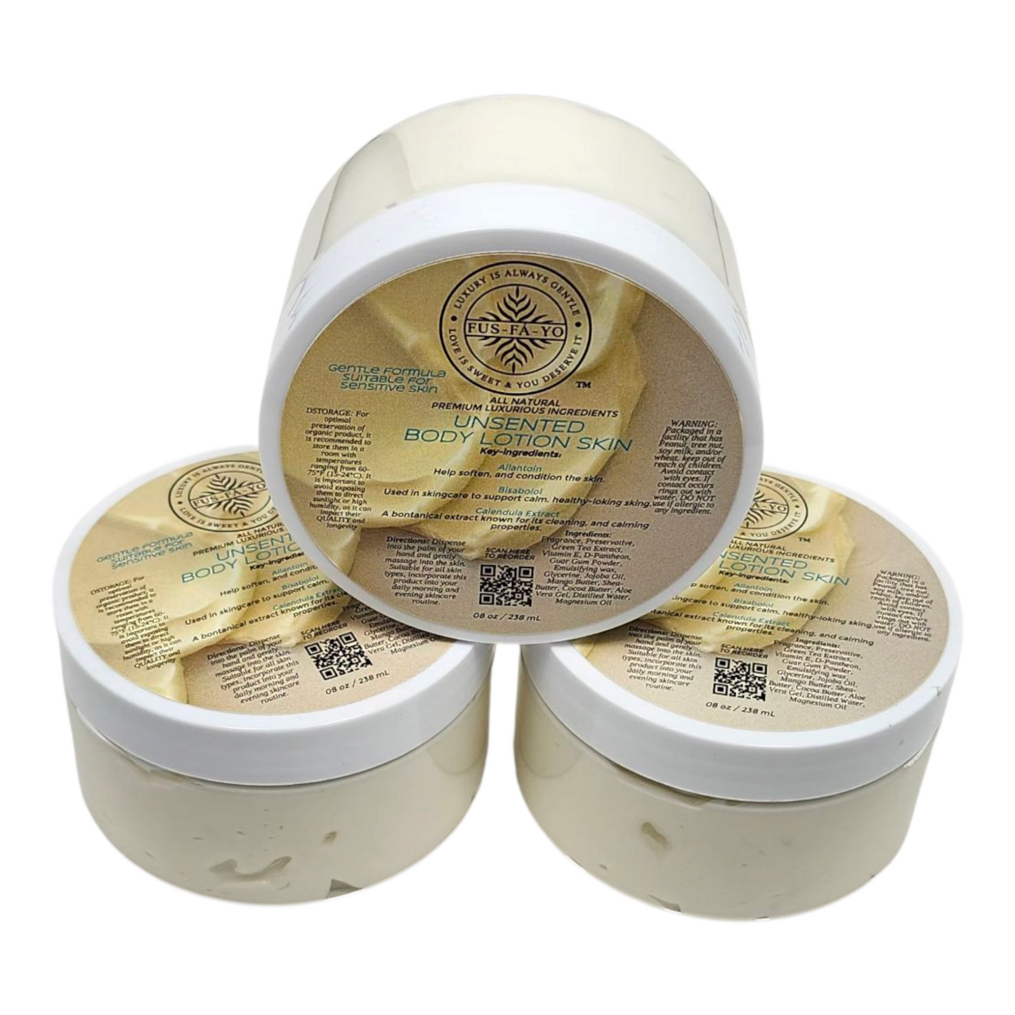 Luxurious hydrating Unscented, Gentle Formulation suitable for Sensitive Skin