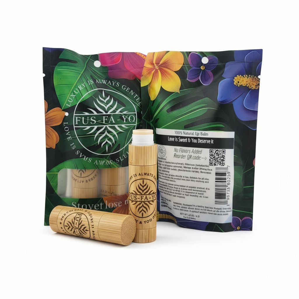 Hibiscus lip balm (3 stick Bamboo casing)