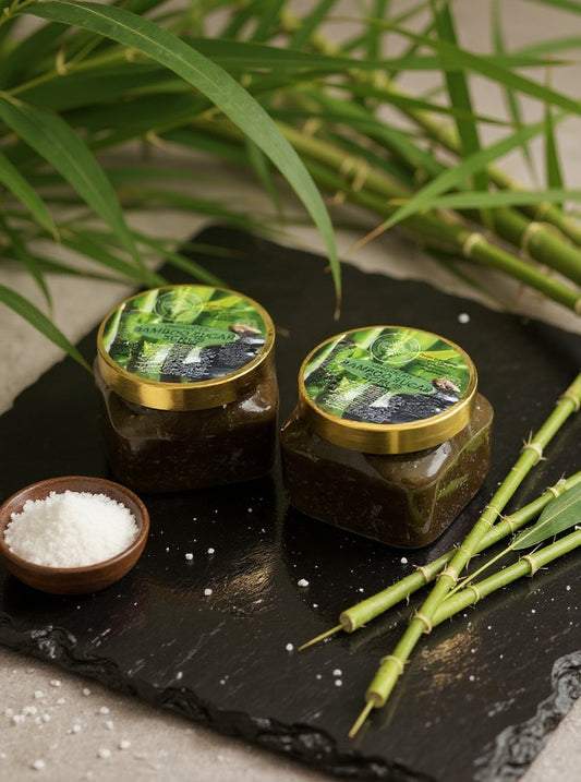 Bamboo Sugar scrub 12.oz (All Natural infuse with Colloidal Oatmeal extract, Bamboo extract, & Bakuchiol)