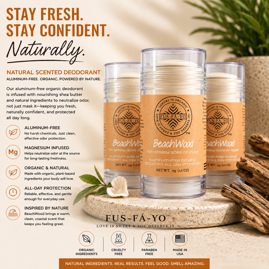 Shea Butter Deodorant  BEACH WOOD- (All natural infuse with Magnesium)