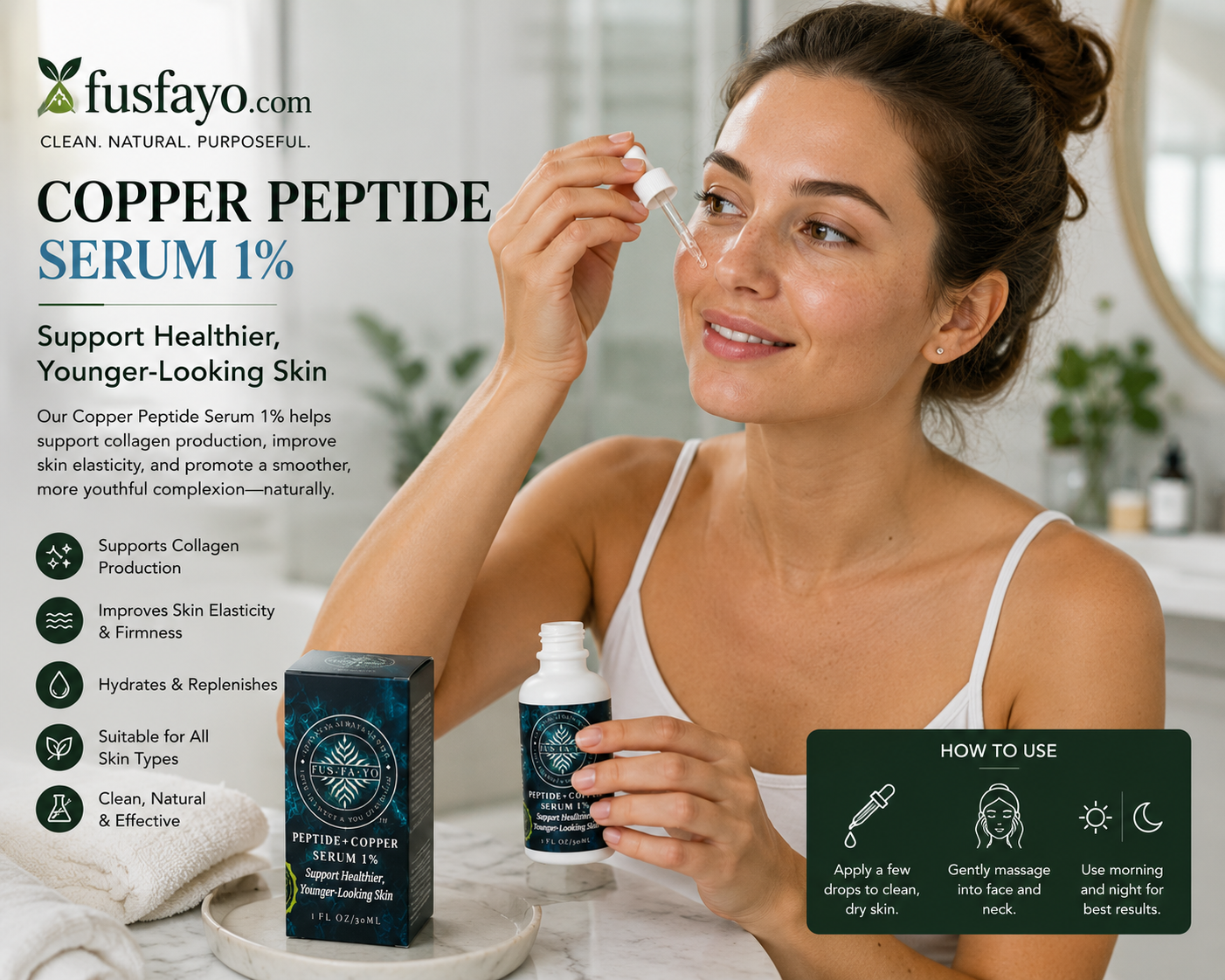 Peptide + Copper SERUM 1% 30 mL