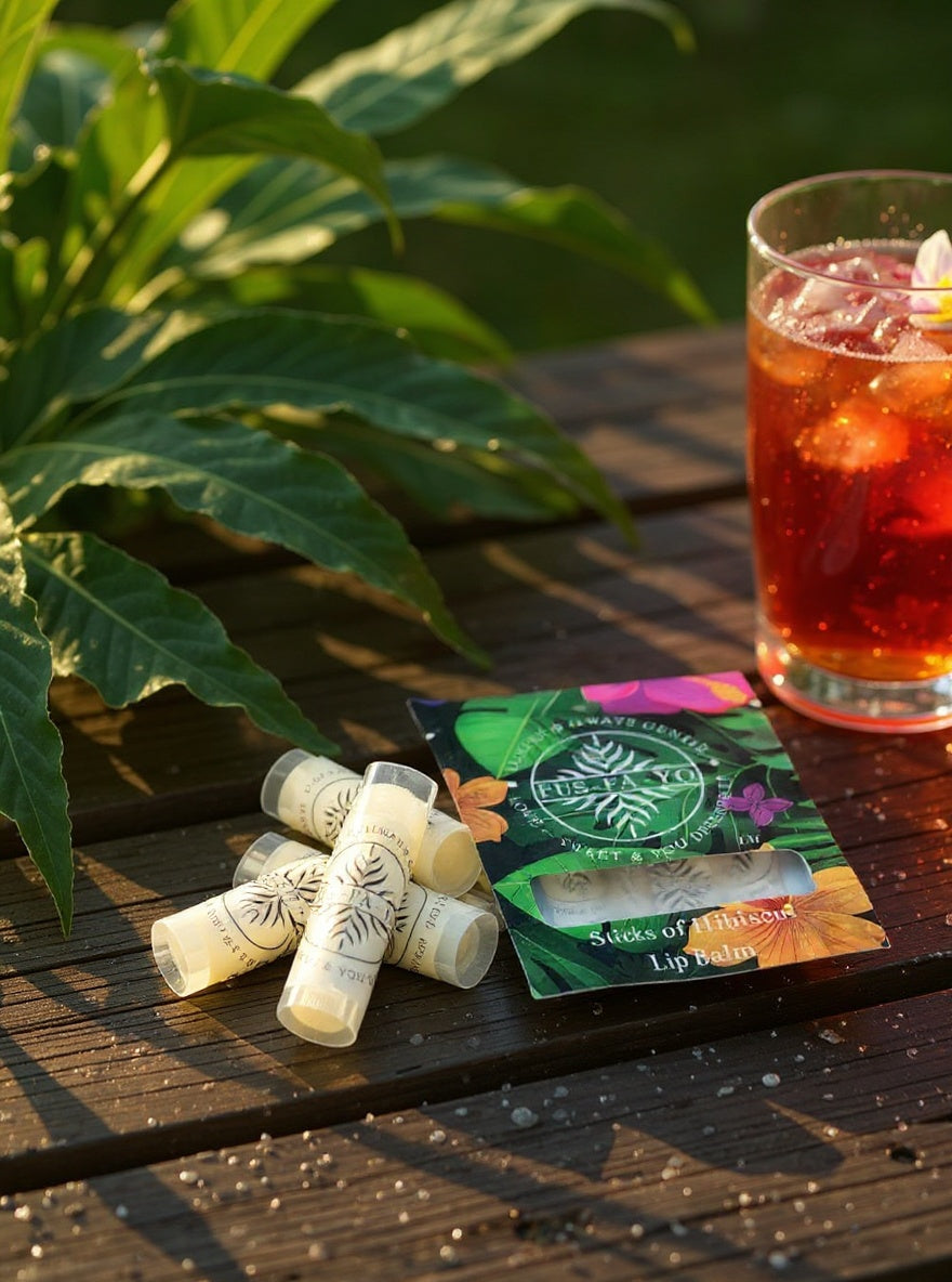 Hibiscus lip balm (5 plastic casing)