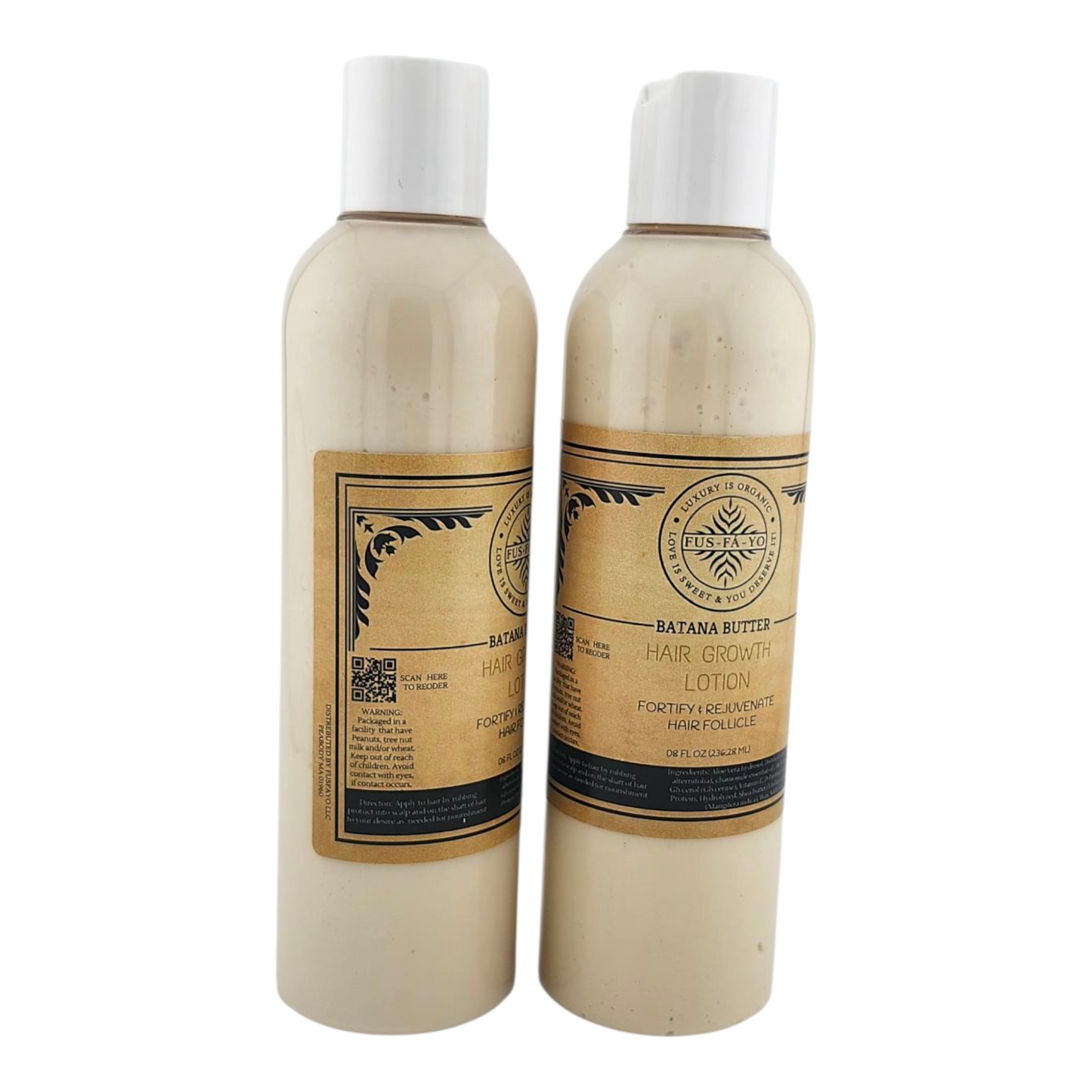 FUS-FÁ-YO Batana Butter - Hair Growth Lotion 8.oz (All Natural infuse with Chamomile Essential Oil Tea tree oil, & Clover Rosemary Extract) .....