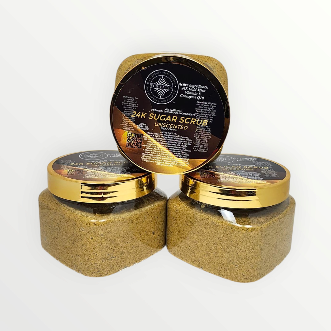 24K Gold sugar scrub 12oz