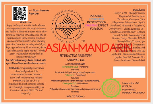 Shower oil - Asian Mandarin 16 oz