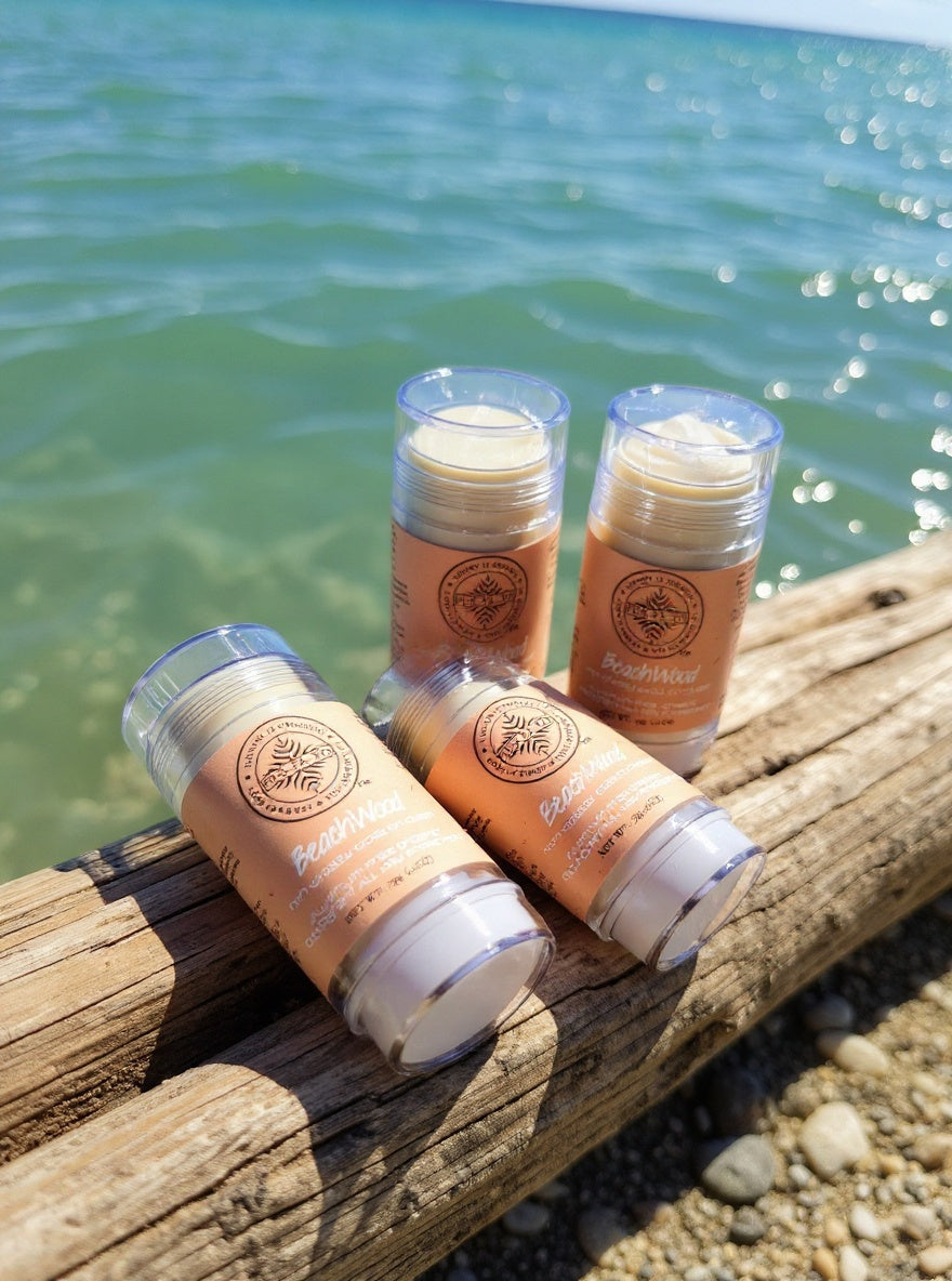 Shea Butter Deodorant  BEACH WOOD- (All natural infuse with Magnesium)