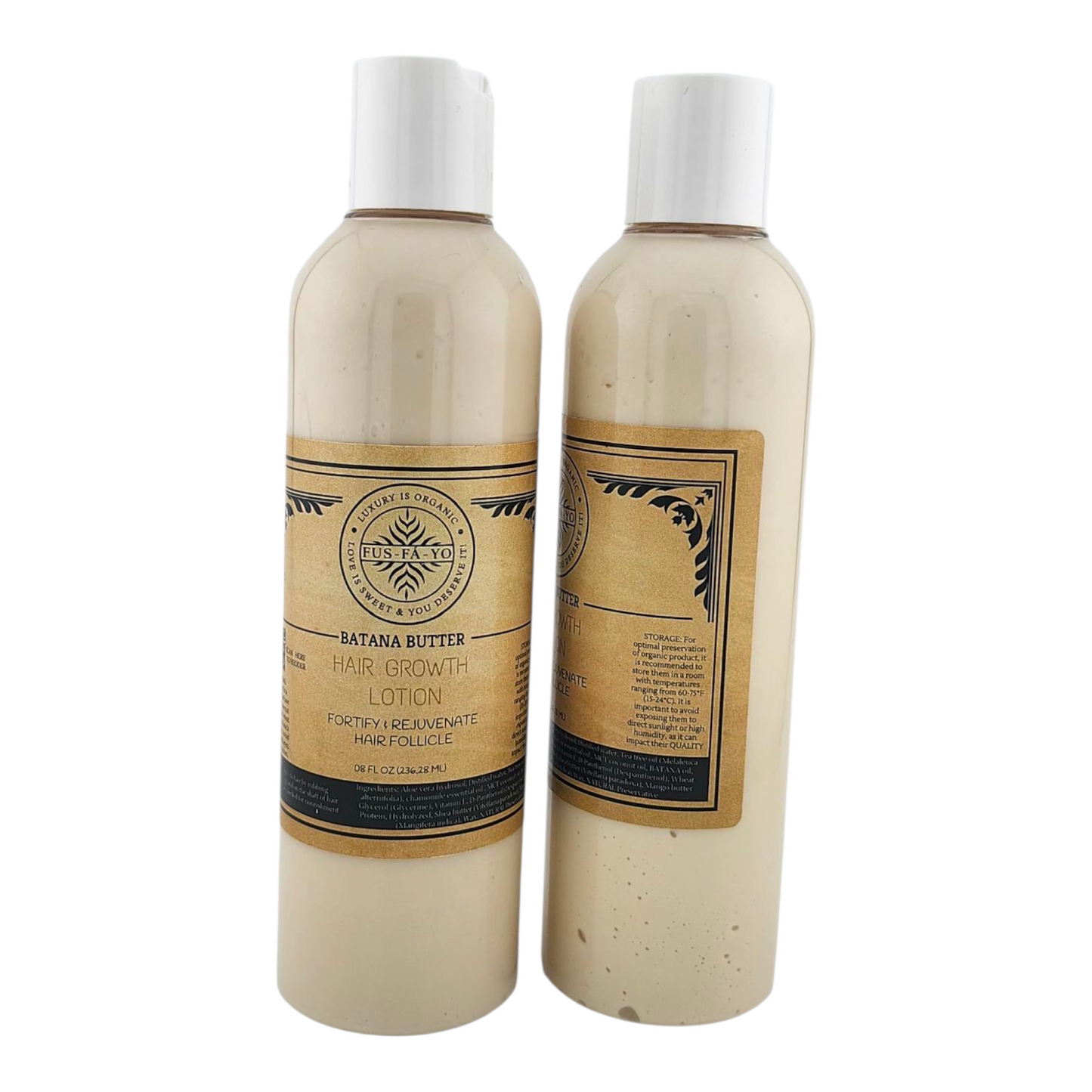 FUS-FÁ-YO Batana Butter - Hair Growth Lotion 8.oz (All Natural infuse with Chamomile Essential Oil Tea tree oil, & Clover Rosemary Extract) .....