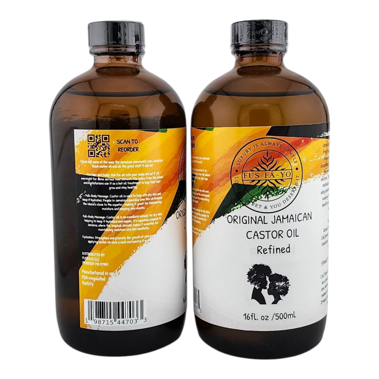 FUS-FÁ-YO Jamaican castor oil (refined) 16.oz .....